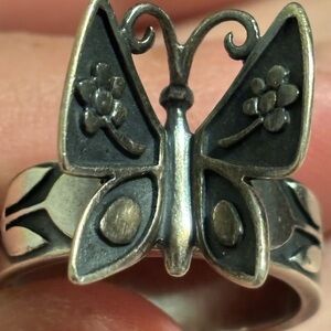 James Avery Silver Butterfly Ring - Silver Tone